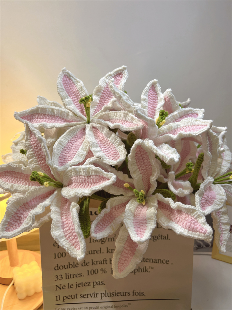 450g Weight Crochet Flowers Home Textiles & Decor Type Artificial Plant Event & Party Supplies 1 Piece Quantity Casual, Home, Daily Occasion yarn Material Flower Pattern Pastoral Style Pastoral Flower Yarn Crochet Flowers Artificial Flowers 2