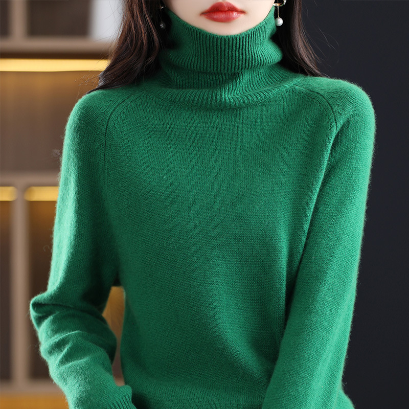 Knitted Sweater with Long Sleeves and High Collar, Women's High-End Oversized Knitwear, Cross-Border Fashion Knitted Sweater with Long Sleeves and High Collar, Women's High-End Oversized Knitwear, Cross-Border Fashion