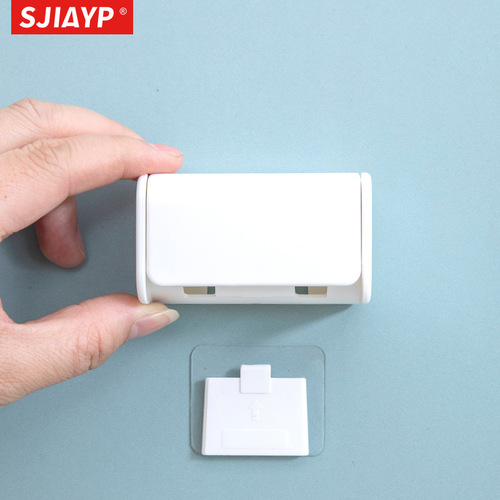 Japanese-style punch-free plastic toothbrush holder household electric toothbrush holder storage box bathroom dust-proof toothbrush storage rack