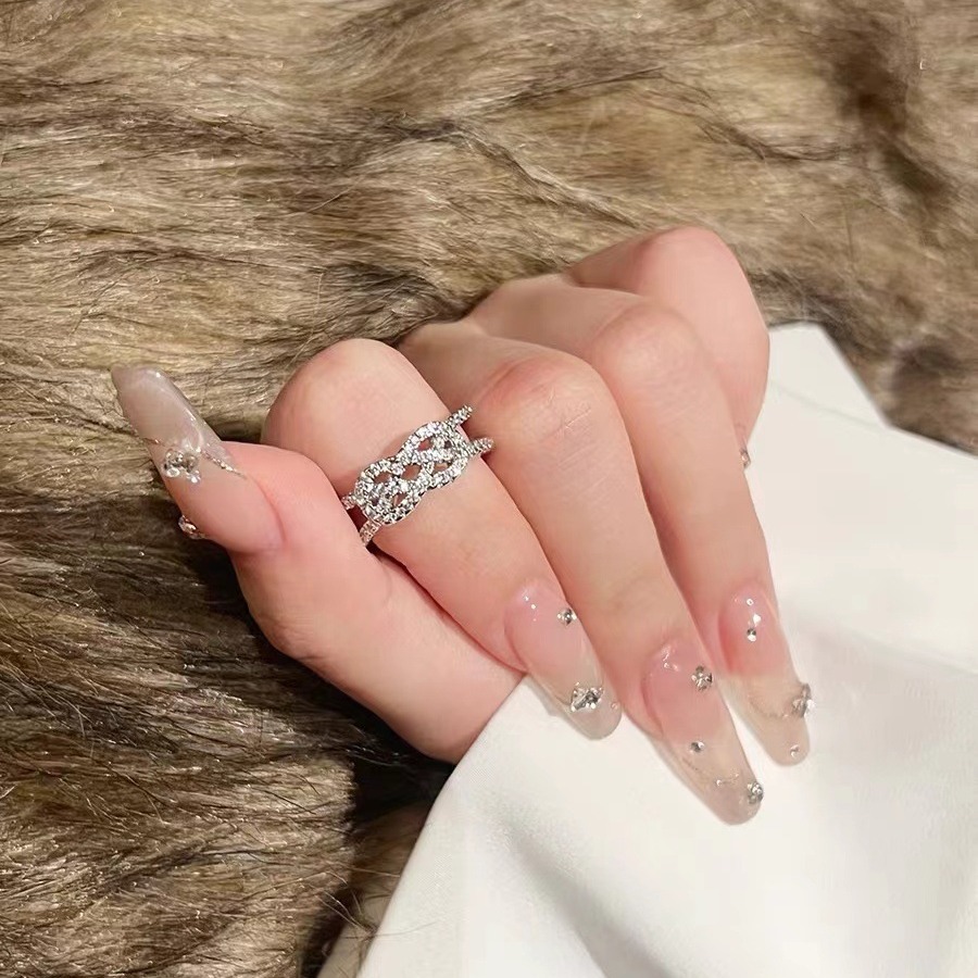 Minimalist Knotted Hollow Ring Designer Adjustable Unique Style_voghion.com