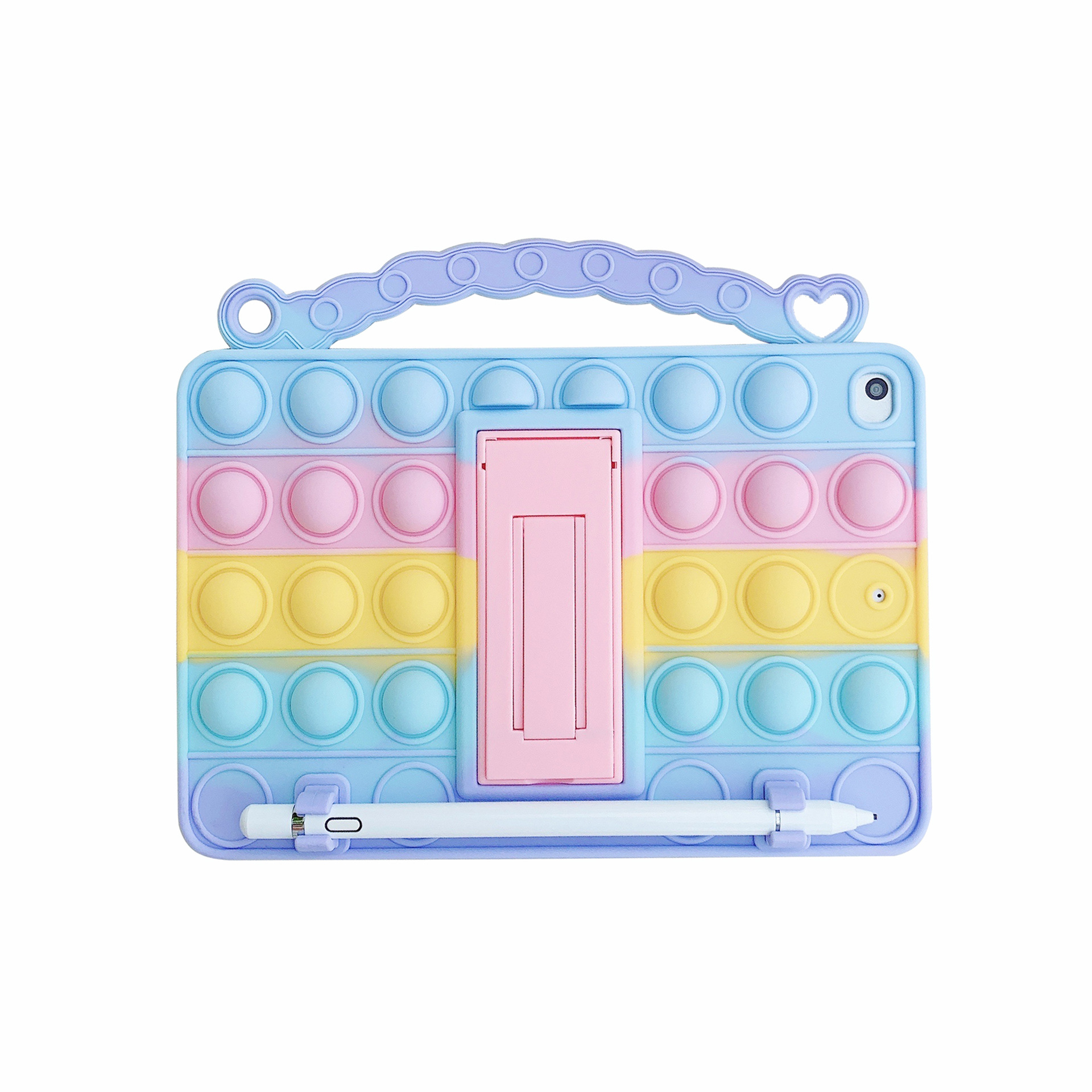 Manufacturer-applicable iPad case with handle and pen holder, Samsung A7 Lite, pressure relief bubble mouse pioneer