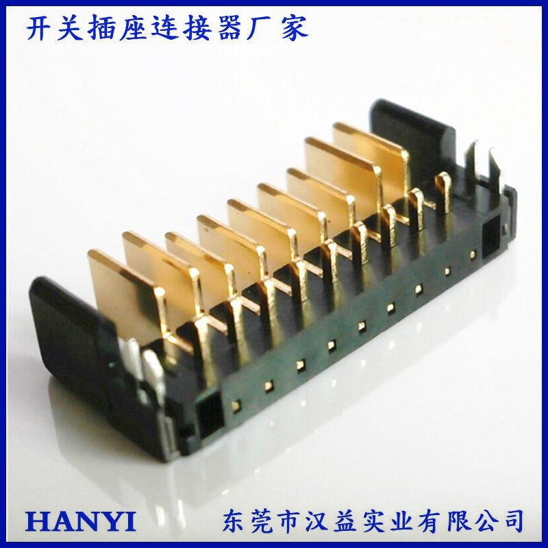 智能锁 电池大电流5A 12V/PIN 2.0笔记本电池连接器12PIN侧插公座