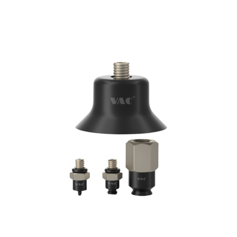 SZQ扁平真空吸盘带内牙外牙接头盘径2~200选百硅胶黑橡胶灰氟硅胶