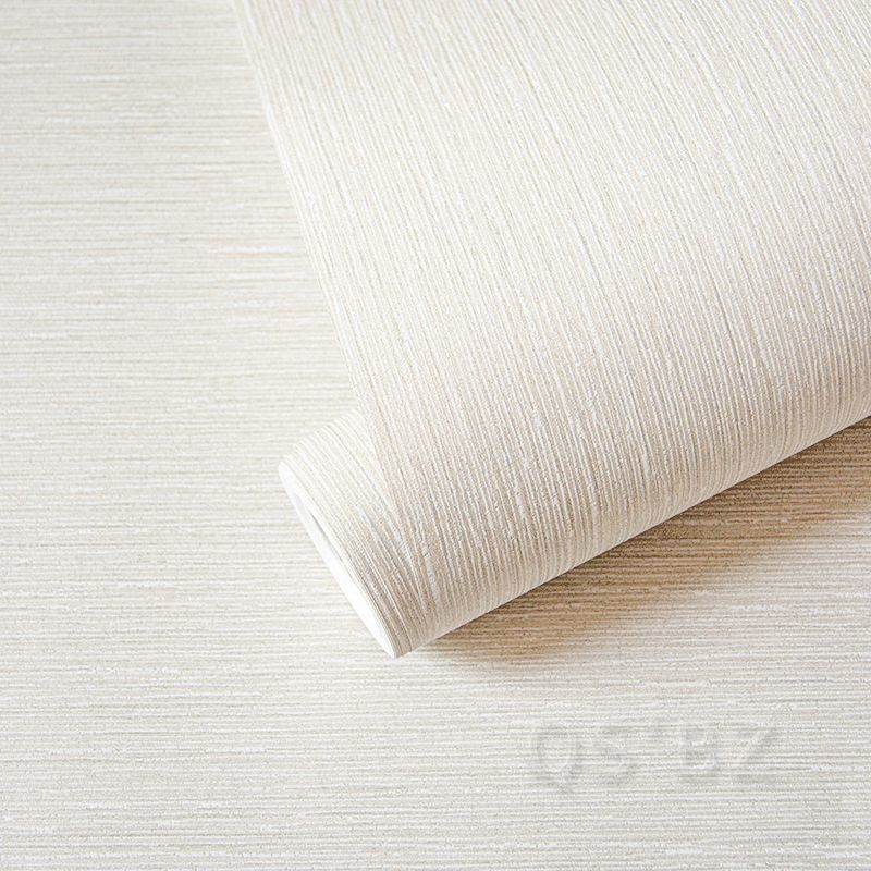 亚麻竖条纹纯色壁纸家用素色不带胶加厚卧室客厅非自粘无背胶墙纸