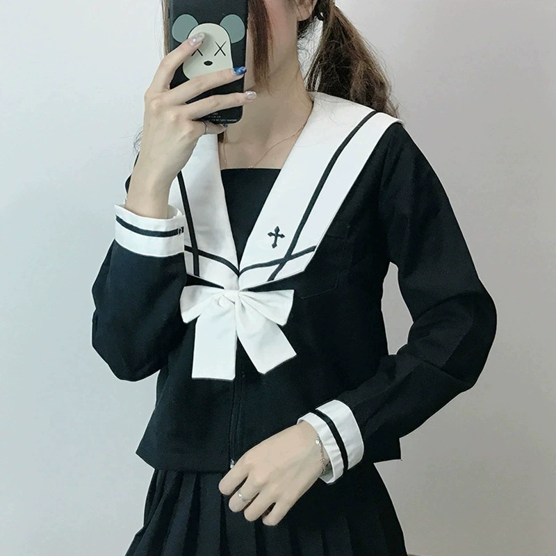 Крест Японская Православная Мягкая Сестра JK Униформа Платье Топ Студент Морской Стиль Матрос Платье Сладкая Униформа Класса Колледж Стиль