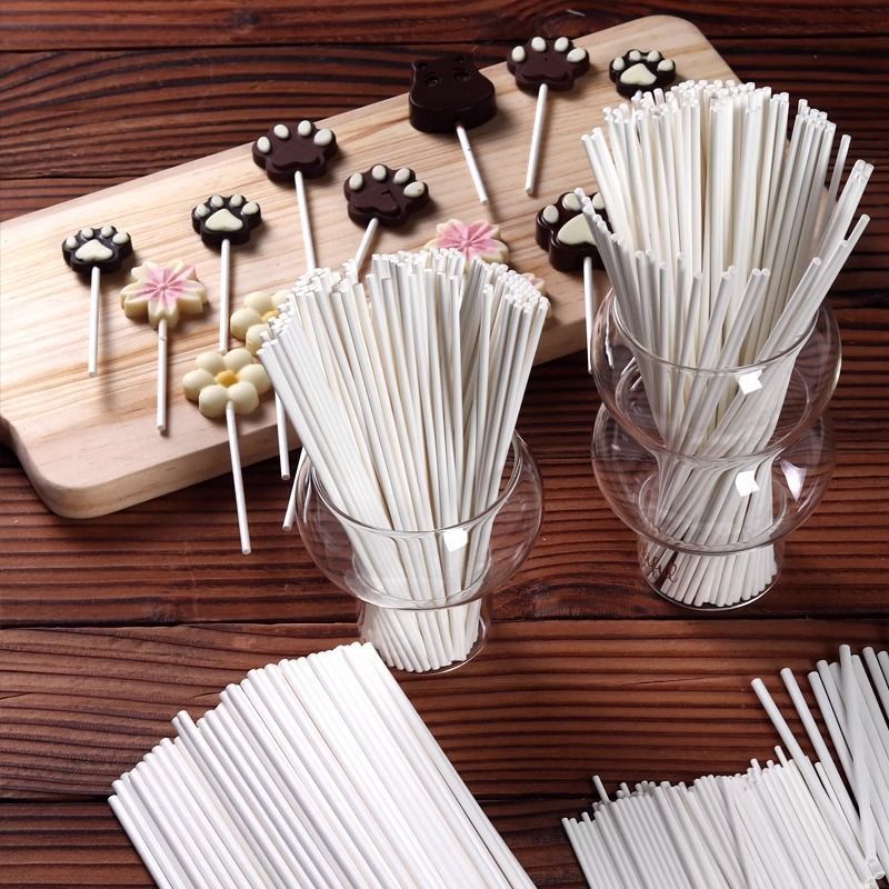 ロリポップ紙スティックチョコレートソリッドスティック食品グレードノンスティックキャンディ紙スティック環境に優しい紙スティックケーキインサートスティック|undefined