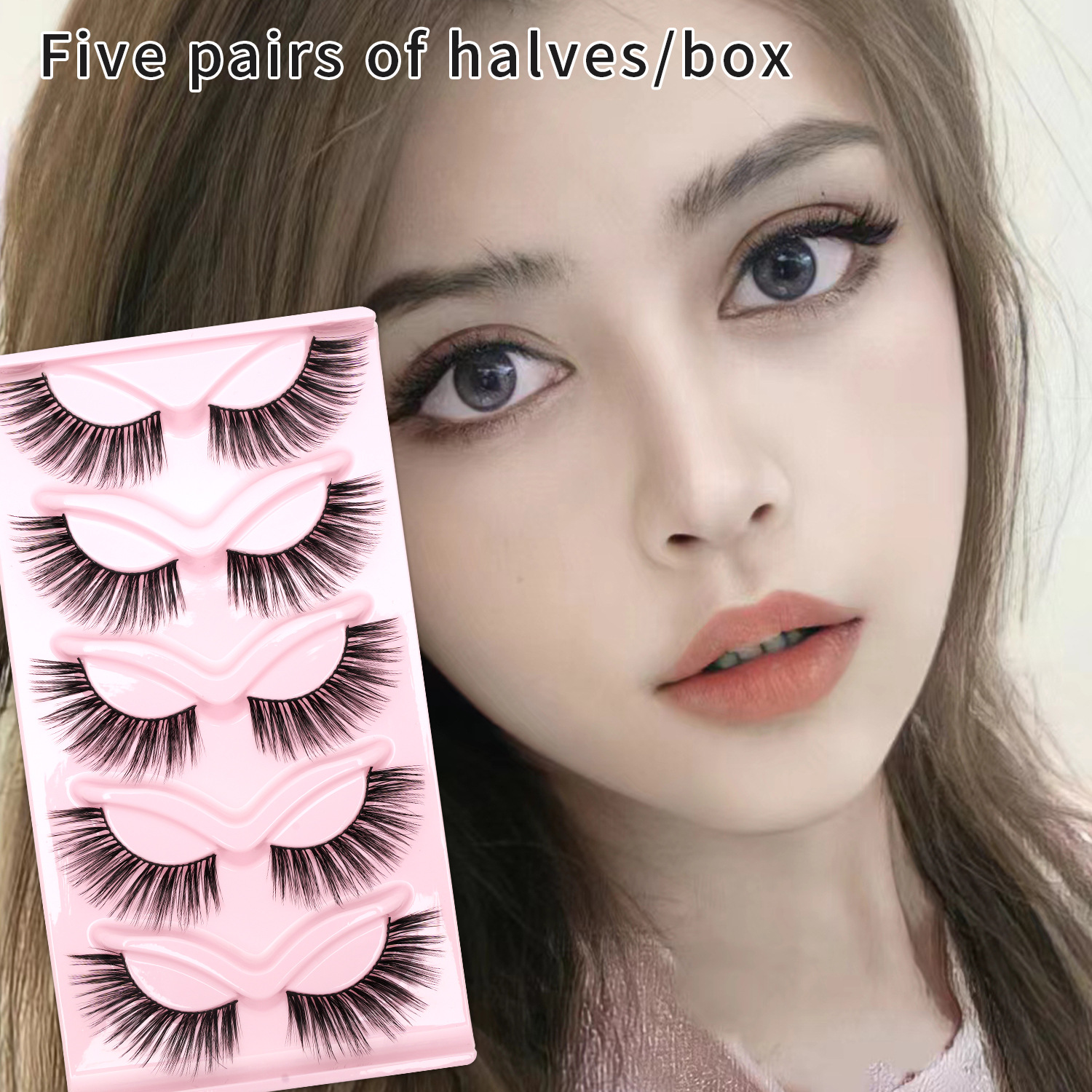 Europa y América ojo de gato zorro línea de ciegas falsas ciegas densas naturales una pieza de ojo negro ciegas al por mayor transfronterizas