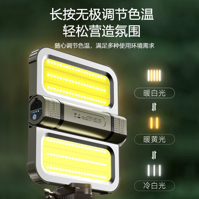 户外露营灯家用应急灯工地太阳能充电照明灯地摊强磁吸新款工作灯|undefined