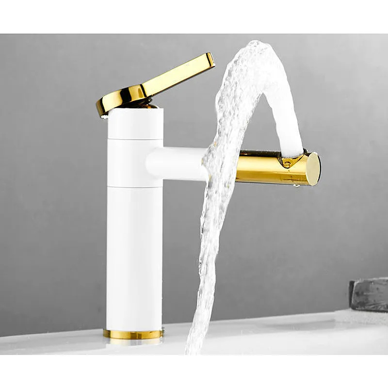 Comercio exterior acero inoxidable lavabo agua caliente y fría lavabo lavabo lavabo lavabo giratorio orificio único