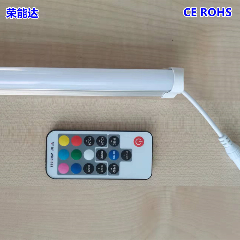RGB full color color changing LED tube T8 T5RGB tube with wireless remote control CE ROHS cross-border trade RGB full color color changing LED tube T8 T5RGB tube with wireless remote control CE ROHS cross-border trade