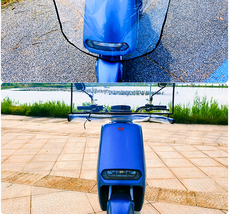 Battery car rain shield windshield cover electric motorcycle front transparent pvc up and down widened thick wind shield rain plate