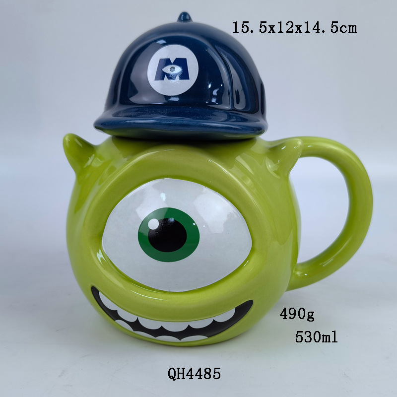 Taza de cerámica de monstruo famosa en internet, estilo europeo y americano, taza de monstruo de ojos grandes, éxito de ventas transfronterizo.