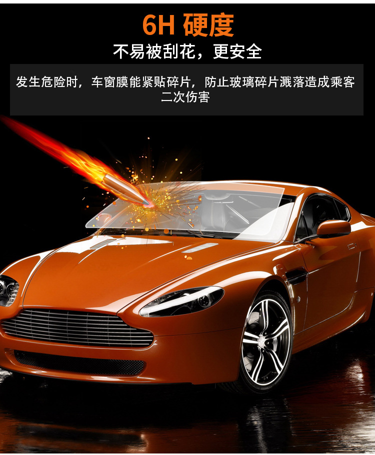 Car Exterior Glass Protective Film Kpu Hydrophobic 7Mil Glass Shield Armor Blocking Uv Windshield Film