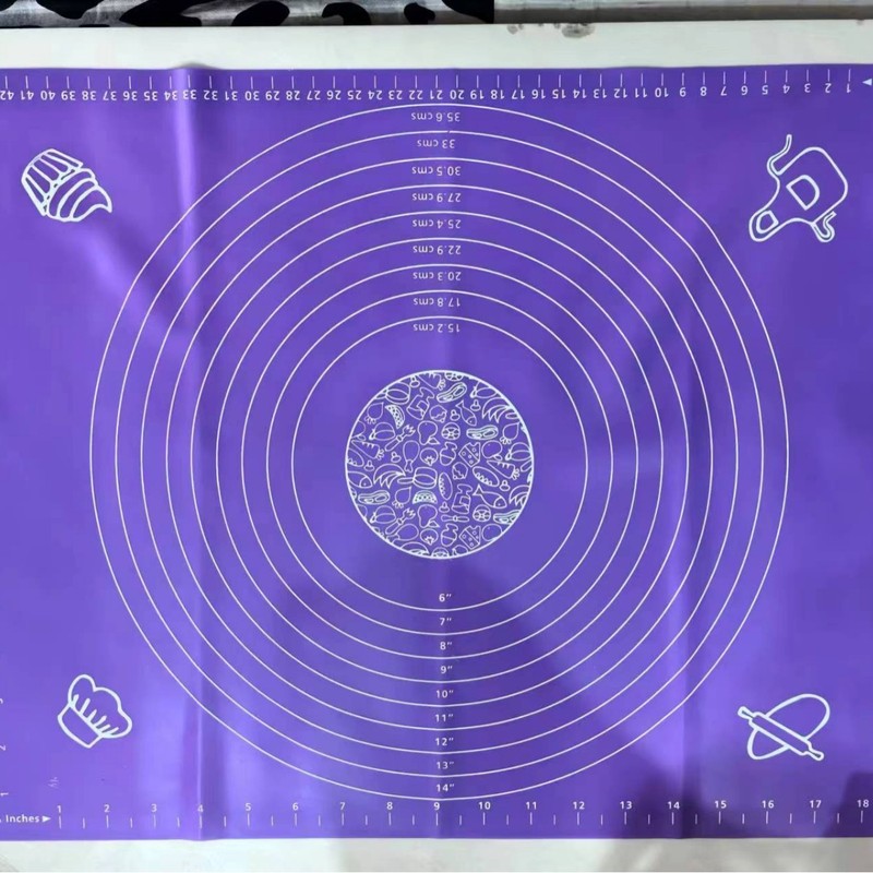 家用厨房硅胶揉面垫方形防滑不粘和面垫带刻度擀面烘焙工具批发|undefined