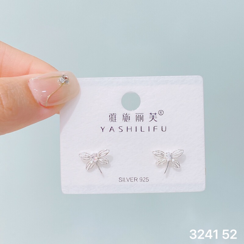 Yashilifu s925 スターリングシルバー新しい絶妙な小さなジルコン光沢のあるイヤリングシンプルで多用途の女性のイヤリング|undefined