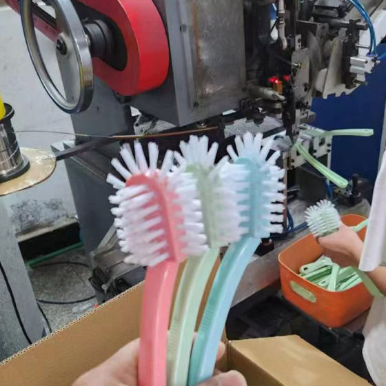 Multifunctional five-side shoe brush hard brush plastic laundry brush shoes household long handle cleaning brush ring shoe brush