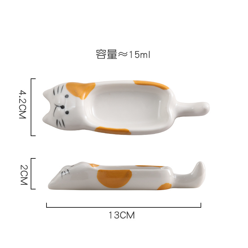 漫画の子犬のソースプレート家庭用セラミック高価値箸ホルダークリエイティブスナックプレート調味料プレート