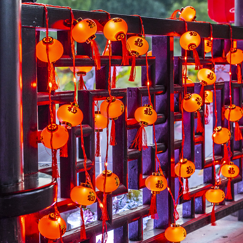 Spring Festival Lantern String Lights Led Festive Holiday Decoration Blessing Red Lantern String Lights Courtyard Waterproof Decorative String Lights Spring Festival Lantern String Lights Led Festive Holiday Decoration Blessing Red Lantern String Lights Courtyard Waterproof Decorative String Lights