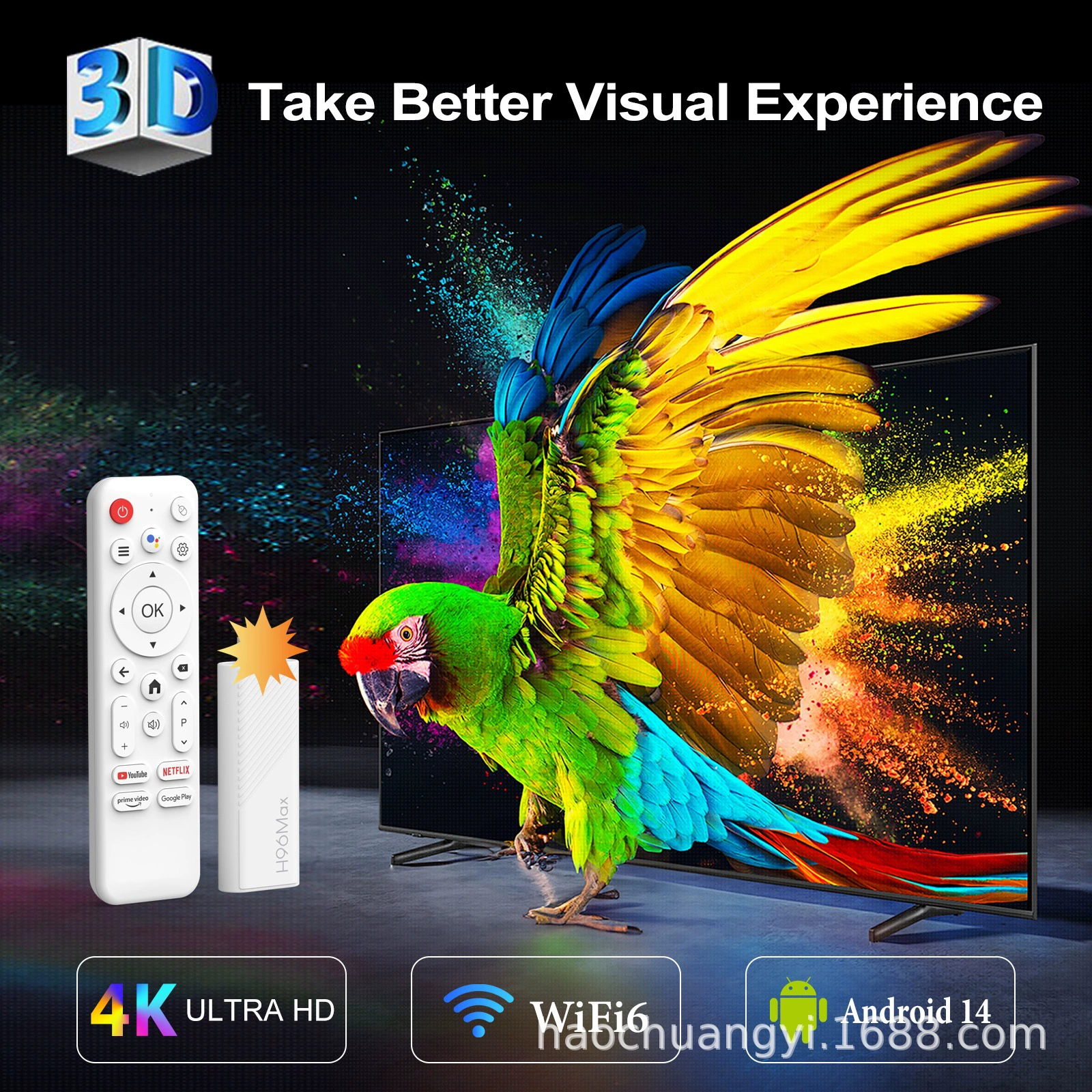 TV-приставка H96Max h313 Mini, Android 14, сетевой медиаплеер, Wi‑Fi 6, Bluetooth