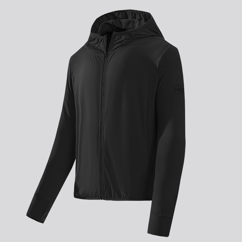 Verano nueva ropa de piel Banana Bottom mismo estilo ropa de seda de hielo protección UV UPF50 + ropa de protección solar transpirable para hombres al por mayor