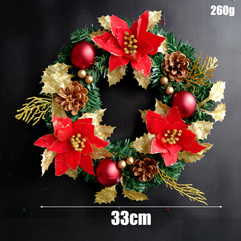 クリスマスガーランド装飾品人工模擬緑植物籐フロントドア花輪吊り下げノックフォード松葉逆さガーランド|undefined