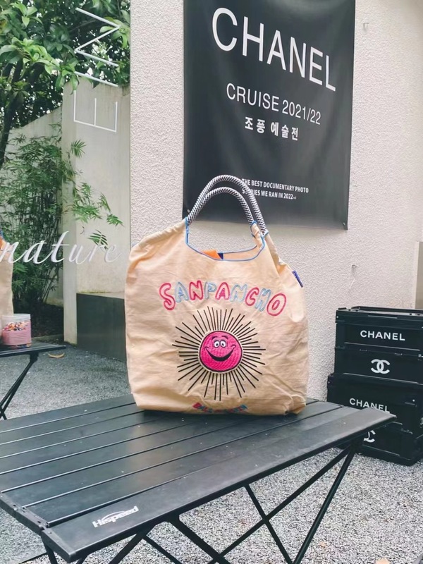 夏上新帆布包日本百搭刺绣ballchain环保袋潮流购物袋女士单肩包|undefined