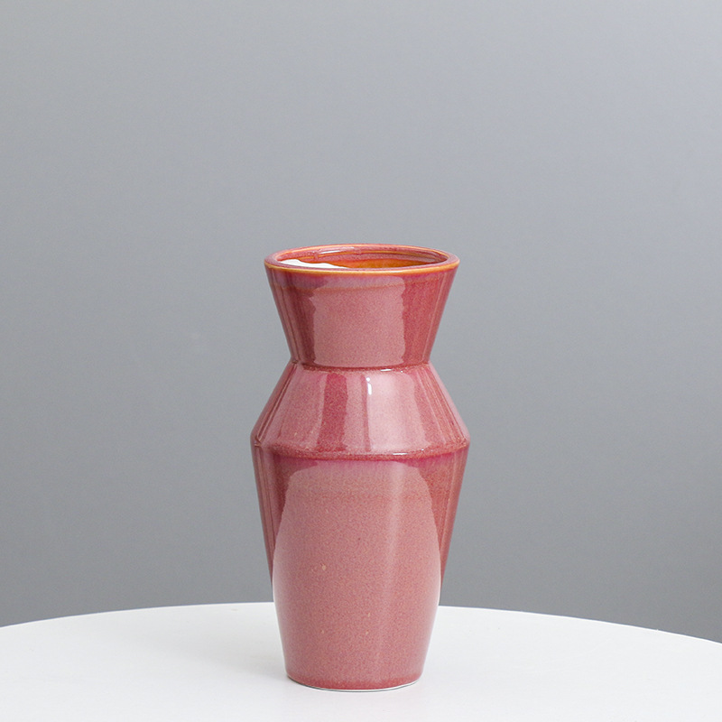 Nordic ins estilo jarrón de cerámica sala de estar decoración del hogar Decoración de escritorio multi-color arreglo de flores secas creativo simple dispositivo de flores