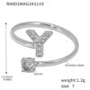RA001-Steel Color-Y Ring-One Size 7