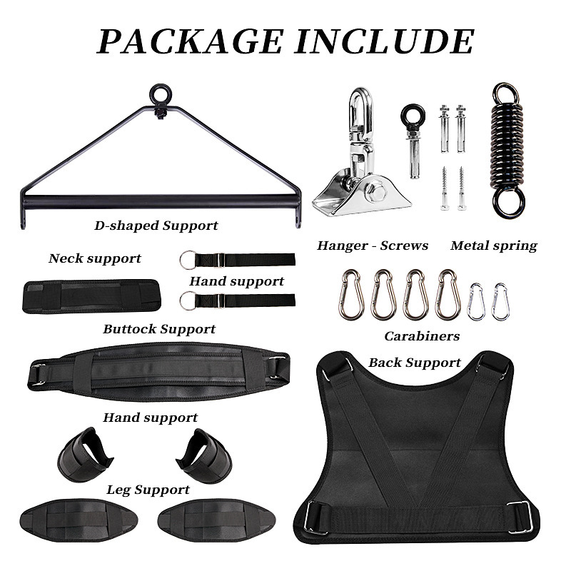 Jiuai SM Hanging Swing Bondage Kit with Handcuffs and PU Leather Restraints — detail image 7
