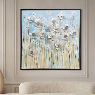 Fresh and Sophisticated Hand-Painted Oil Painting for Dining Room, Shell Decorative Painting, High-End Designer Wall Art Hanging Painting