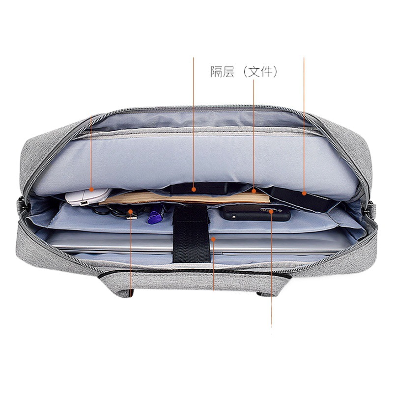 Wholesale shoulder portable laptop bag waterproof briefcase 131415.6 inch men and women can print logo