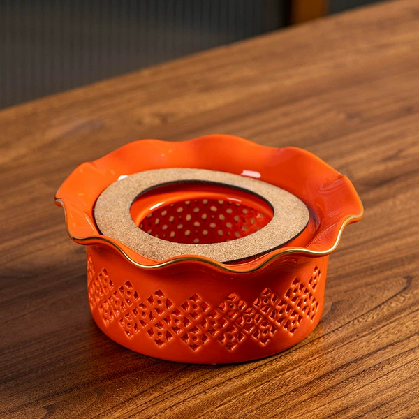 Bright orange gold lace base