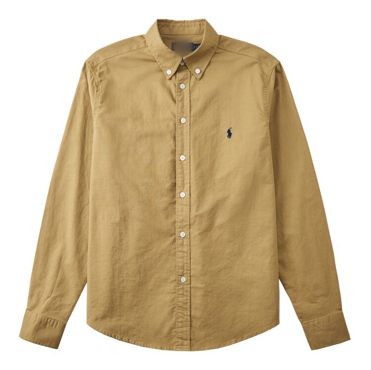 Old Money Style Men's Clothing: Ralph Linen Shirt with Pony Embroidery, Turn-down Collar, Long Sleeve, Sun Protection, Unisex Old Money Style Men's Clothing: Ralph Linen Shirt with Pony Embroidery, Turn-down Collar, Long Sleeve, Sun Protection, Unisex
