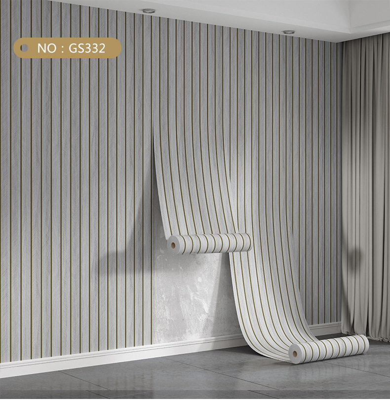 Papel de parede autoadesivo quadriculado para sala de estar, quarto, parede de fundo de TV, hotel, papel de parede comercial, papel de parede impermeável com película de alumínio._voghion.com