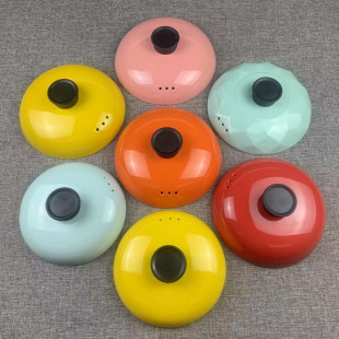 Universal Colored Ceramic Pot Lid Soup Pot Lid Clay Pot Lid Accessories Cross-Border Factory