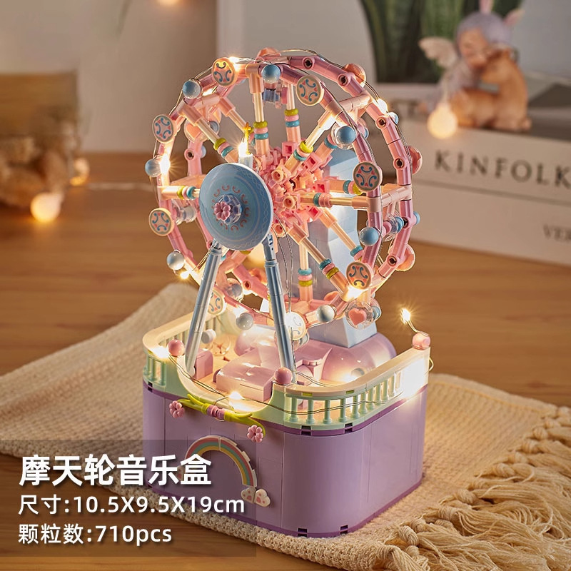 Compatible con el castillo de la princesa de ensamblaje de edificios altos escenas callejeras para niños juguetes regalos de Navidad para chicas