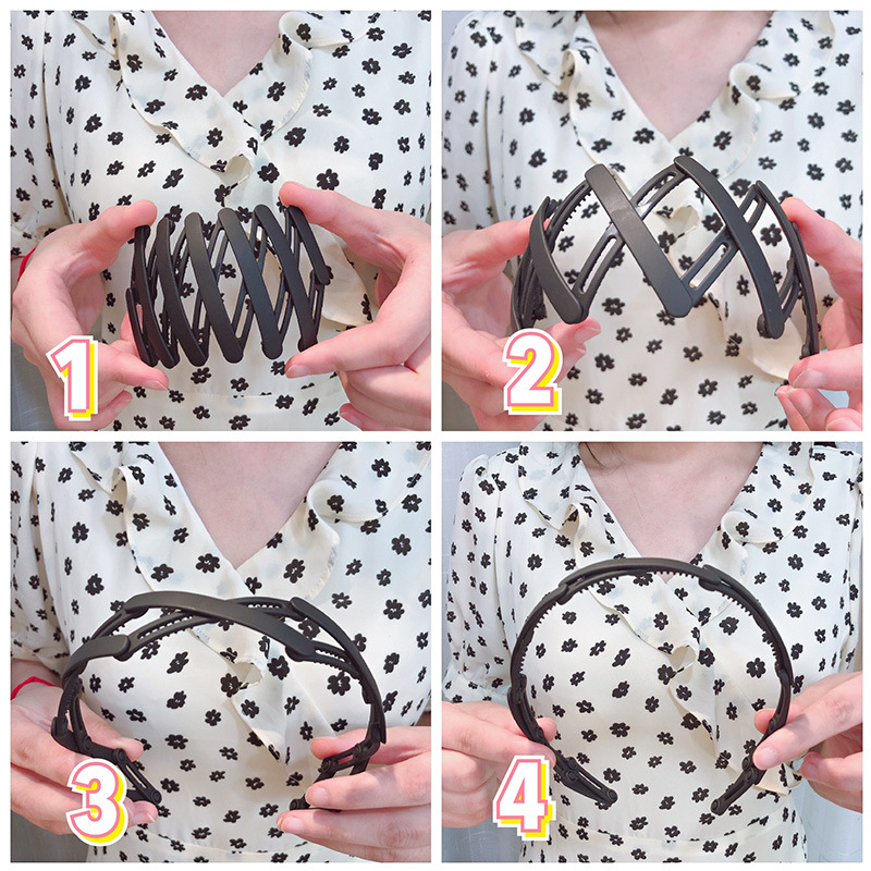 Diadema telescópica plegable, ajustable, antideslizante, accesorio de verano estilo coreano