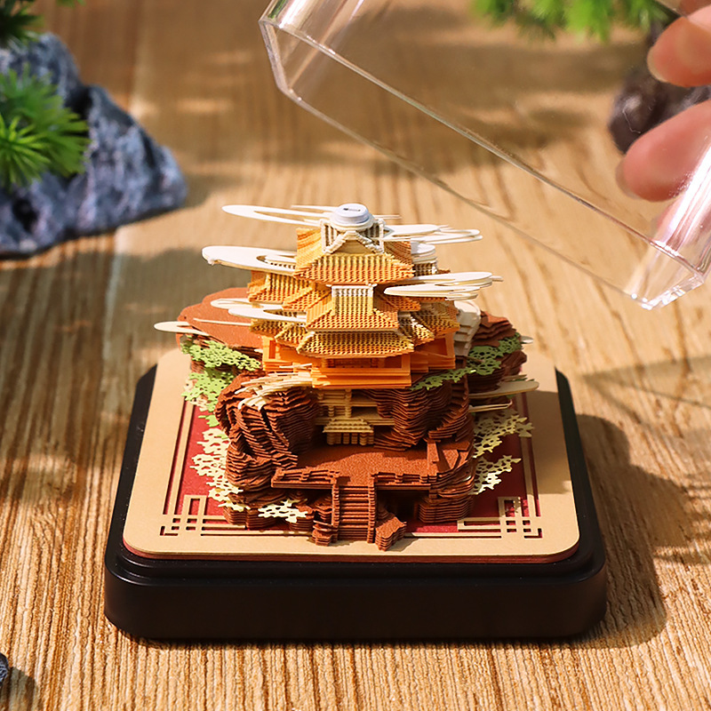 洛陽老君山名山3d立体紙彫刻カレンダー観光地区ランドマーク建築模型創意プレゼント|undefined