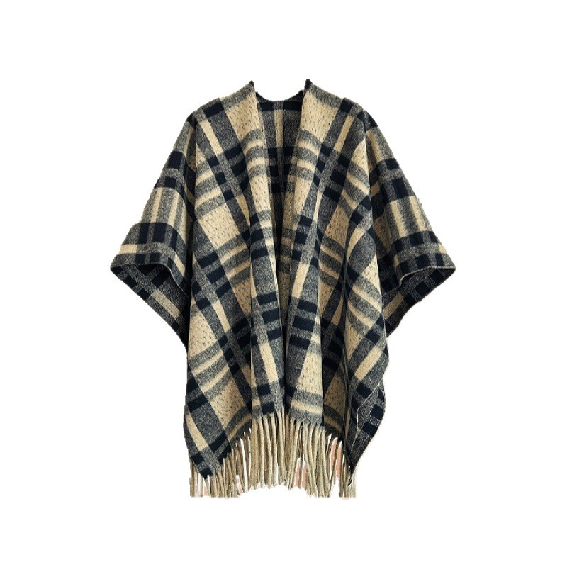 Retro universal chapa de cuadrillas mujeres otoño invierno mirad bufandas bordas mantas cálidas de alta calidad mantas