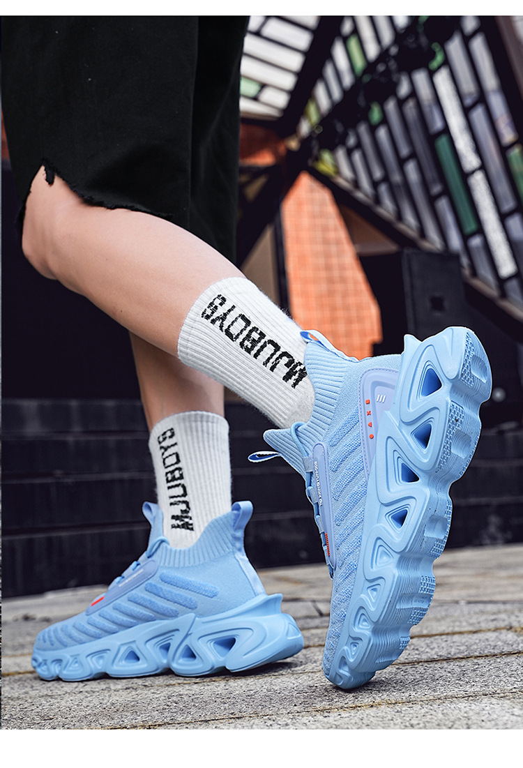Men's Lightweight Breathable Mesh Trainers With Thick Sole_voghion.com