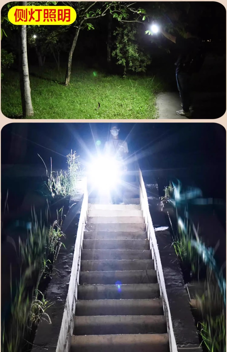 Kangming Flashlight Km-2655 Rechargeable Strong Light Household Outdoor Long-Range Searchlight Led Portable Flashlight