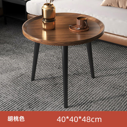 茶のいくつかの簡単な現代北欧の簡易家庭用リビングルームの小さいタイプのソファーの辺のいくつかの小さいテーブルの木の足の丸いお茶のテーブル|undefined