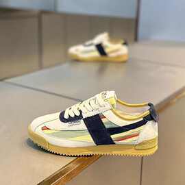 男鞋2025春夏新款透气休闲德训阿甘鞋韩版百搭高颜值配色情侣板鞋