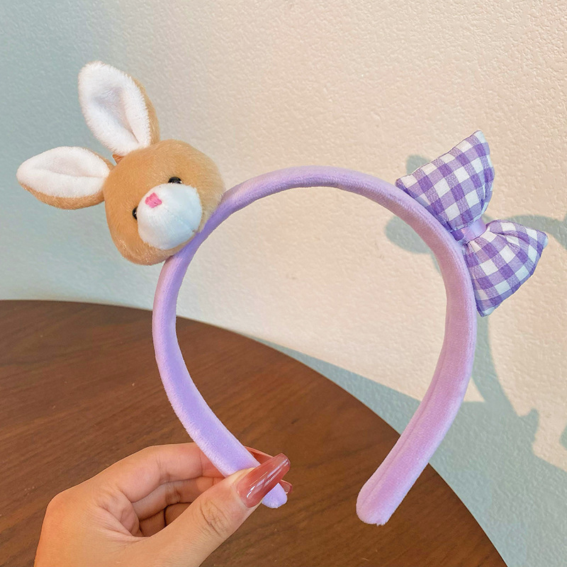 Cartoon facial lavado especial para mujeres 2024 nuevo cabello de peluche maquillaje prensado cabello lindos pinzas de cabello correa tocado