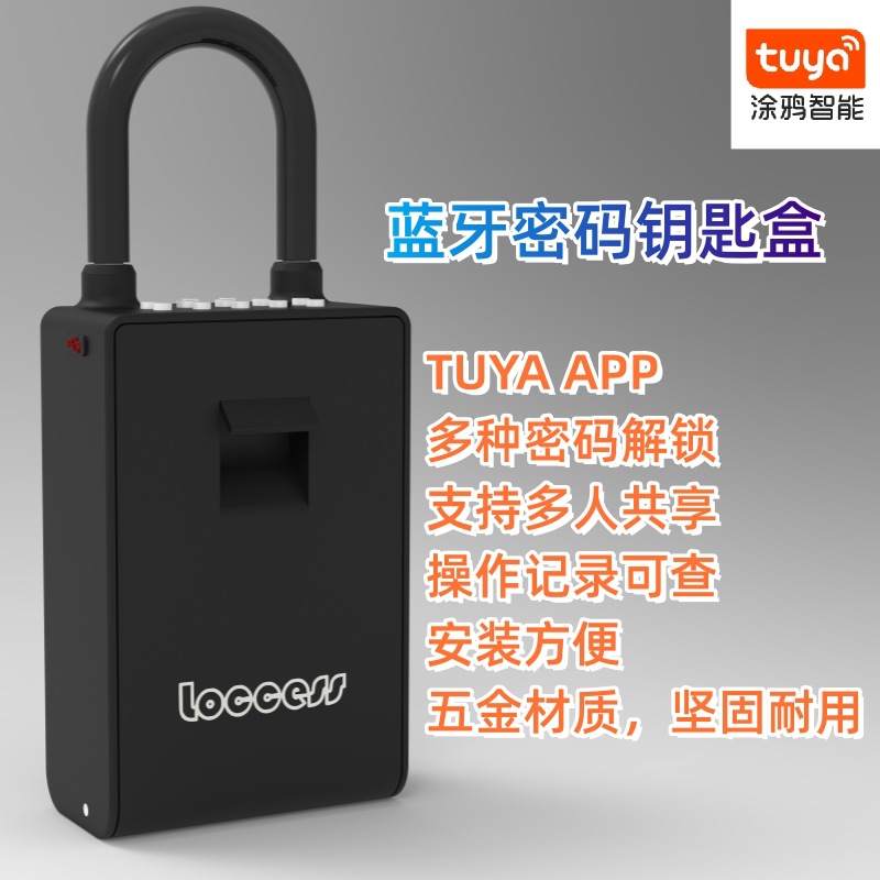 跨境专供铝合金蓝牙钥匙盒民宿户外两用涂鸦蓝牙智能安防箱批发