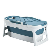 泡澡桶折叠浴缸四角稳固大人全身浴桶保温家用塑料洗澡桶批发