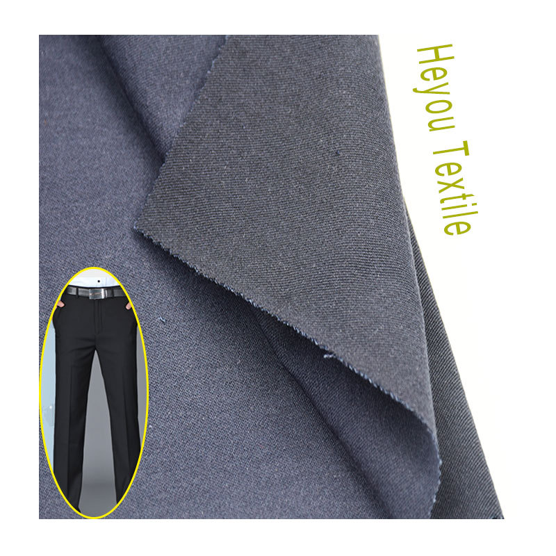 C/R棉粘四面弹高弹力梭织面料 回弹性好 男女裤装休闲服装面料