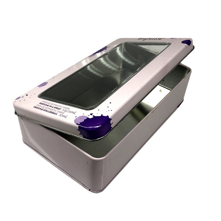 Fabricante caja de té negro PVC ventana abierta caja de embalaje de té verde rectangular lata de té de jazmín universal