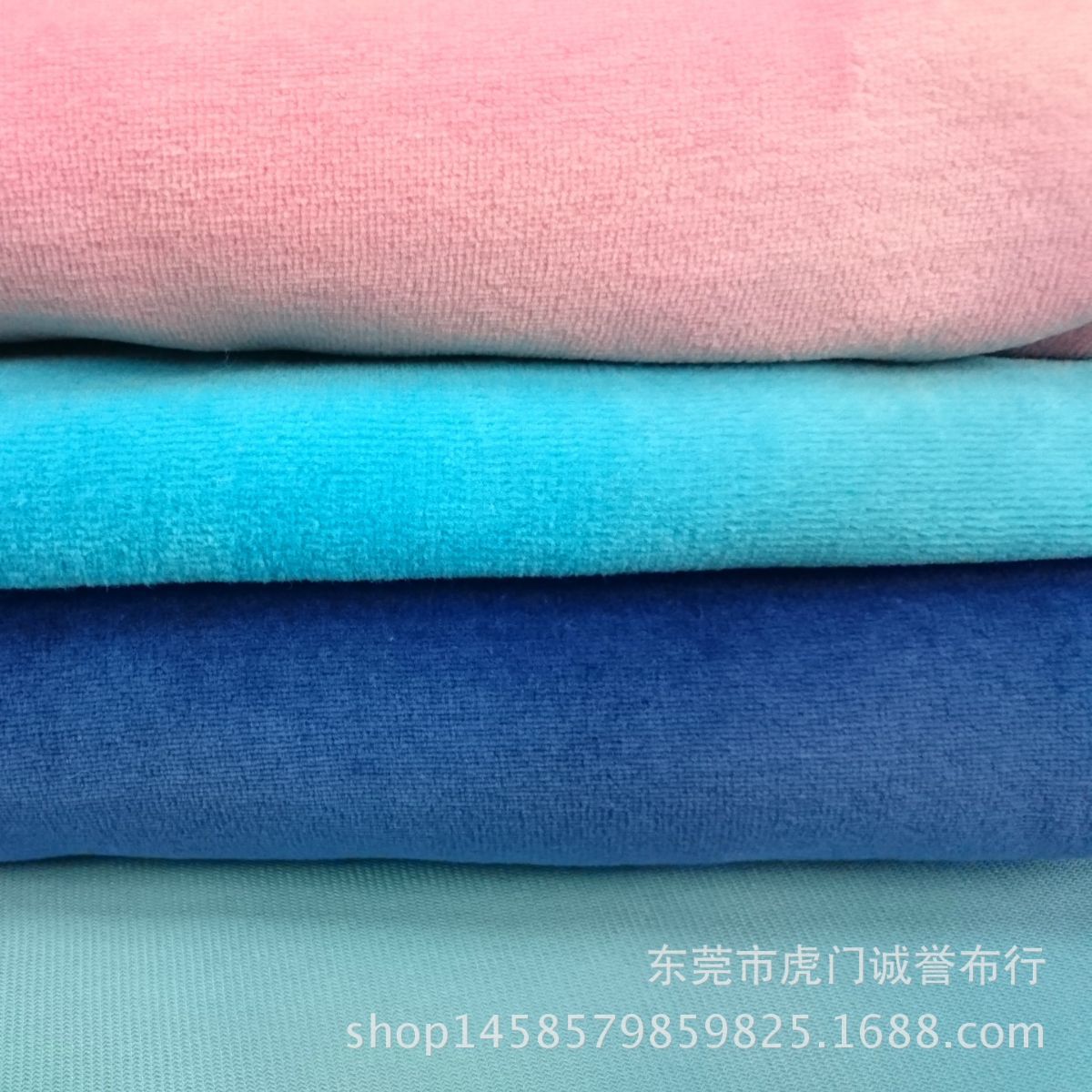 220克CVC天鹅绒面料针织80棉20涤CVC剪毛布服装绒布含棉单面布料