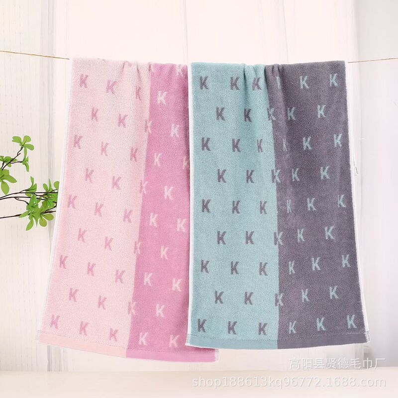 Manufacturer Wholesale Household Pure Cotton Ultra-Soft K-Letter Jacquard Towel for Adults, Men and Women, Absorbent and Soft Face Towel Manufacturer Wholesale Household Pure Cotton Ultra-Soft K-Letter Jacquard Towel for Adults, Men and Women, Absorbent and Soft Face Towel
